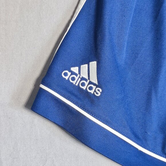 Adidas Climalite athletic shorts boys XL blue with 3 white stripes - Picture 8 of 16